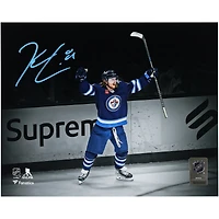 Kyle Connor Winnipeg Jets Autographed 8" x 10" Blue Jersey Celebrating Spotlight Photograph