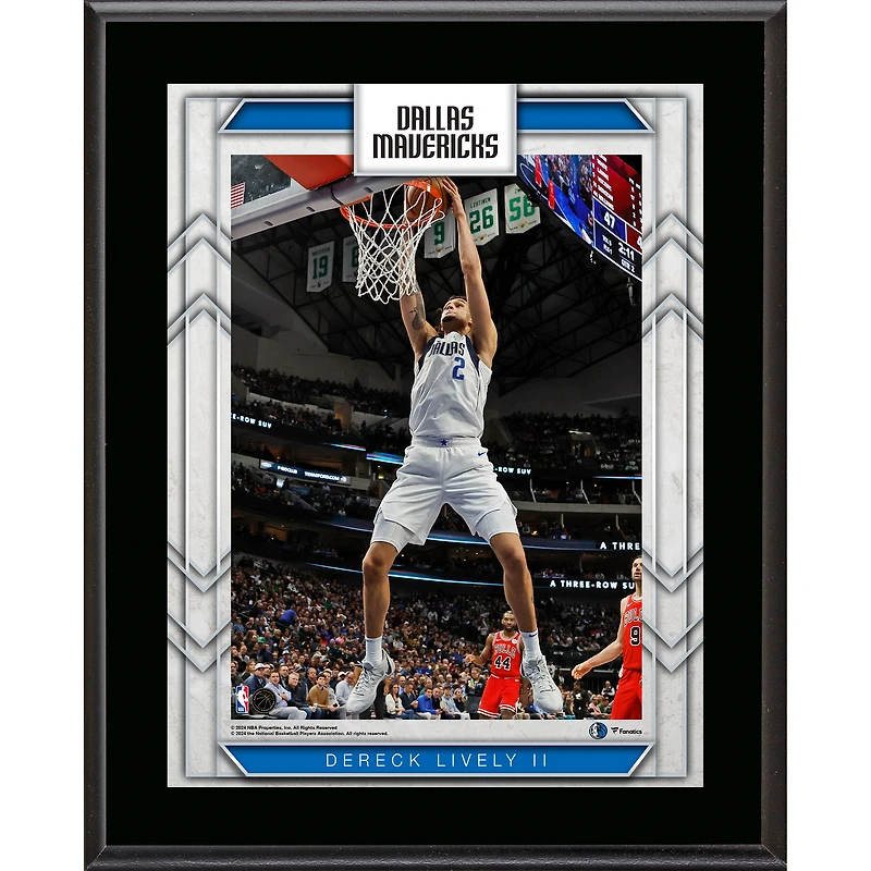 Dereck Lively II Dallas Mavericks 10.5" x 13" Sublimated Player Plaque