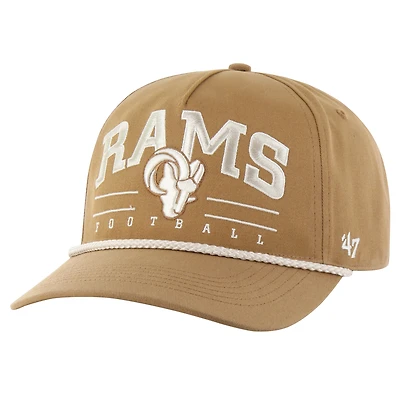 Men's '47 Tan Los Angeles Rams Roscoe Rope Hitch Adjustable Hat