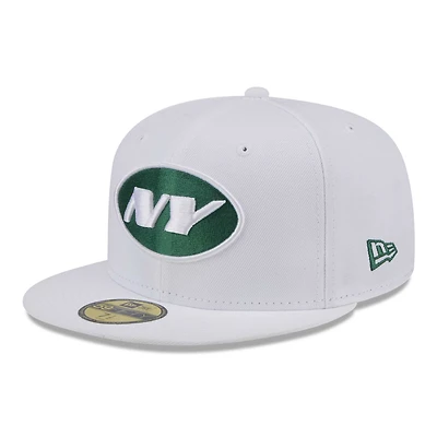 Men's New Era White New York Jets Omaha 59FIFTY Fitted Hat