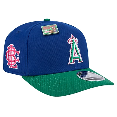 Men's New Era Royal/Green Los Angeles Angels 2024 Big League Chew Flavor Pack 9SEVENTY Adjustable Hat