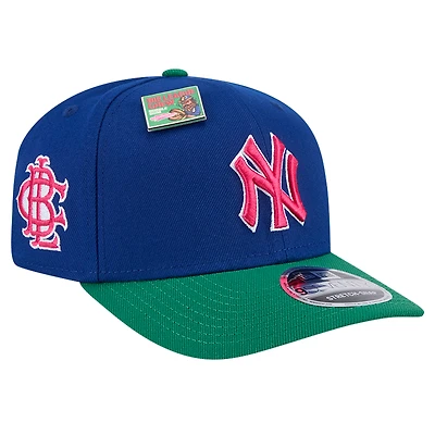 Men's New Era Royal/Green New York Yankees 2024 Big League Chew Flavor Pack 9SEVENTY Adjustable Hat