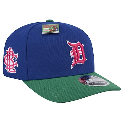 Men's New Era Royal/Green Detroit Tigers 2024 Big League Chew Flavor Pack 9SEVENTY Adjustable Hat