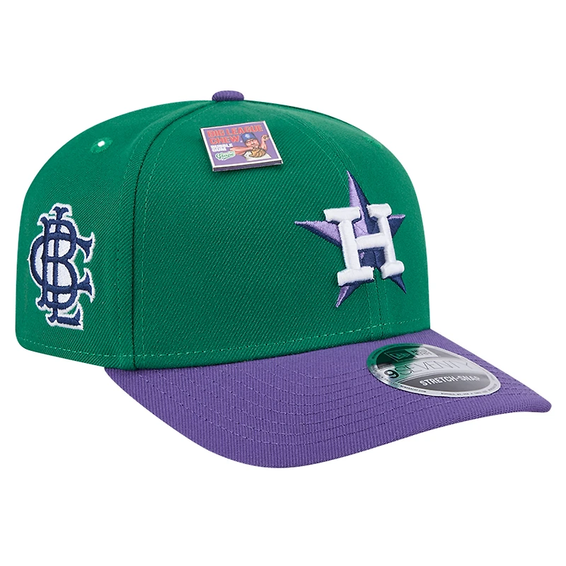Men's New Era Green/Purple Houston Astros 2024 Big League Chew Flavor Pack 9SEVENTY Adjustable Hat