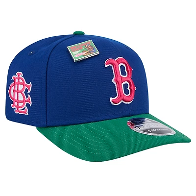 Men's New Era Royal/Green Boston Red Sox 2024 Big League Chew Flavor Pack 9SEVENTY Adjustable Hat