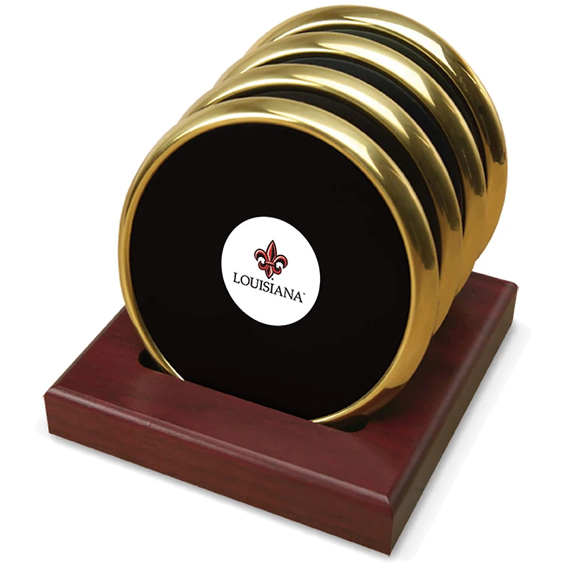 Gold Louisiana Ragin' Cajuns 4-Pack Coaster Set