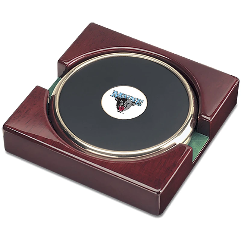 Gold Maine Black Bears 2-Piece Coaster Set