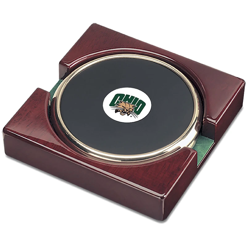 Gold Ohio Bobcats 2-Piece Coaster Set