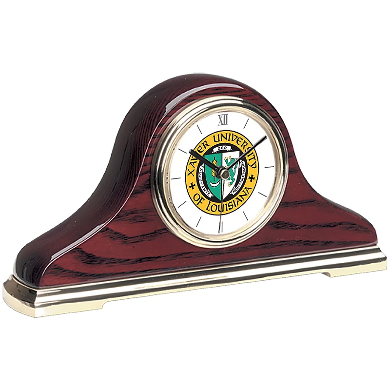Gold Xavier University of Louisiana Gold Rush Mantle Clock