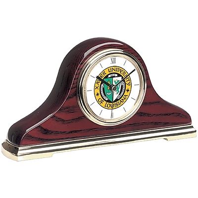 Gold Xavier University of Louisiana Gold Rush Mantle Clock