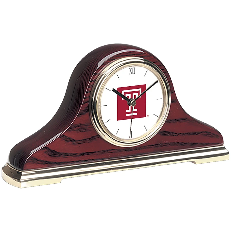 Gold Temple Owls Mantle Clock