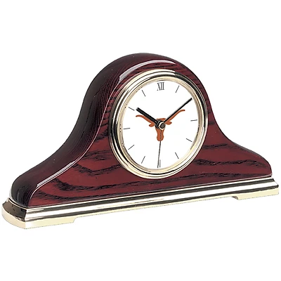 Gold Texas Longhorns Mantle Clock