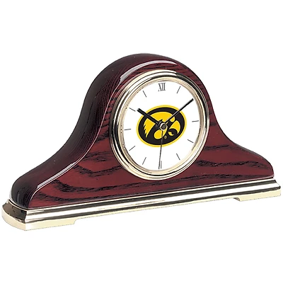 Gold Iowa Hawkeyes Mantle Clock