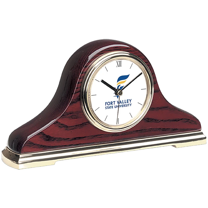 Gold Fort Valley State Wildcats Mantle Clock