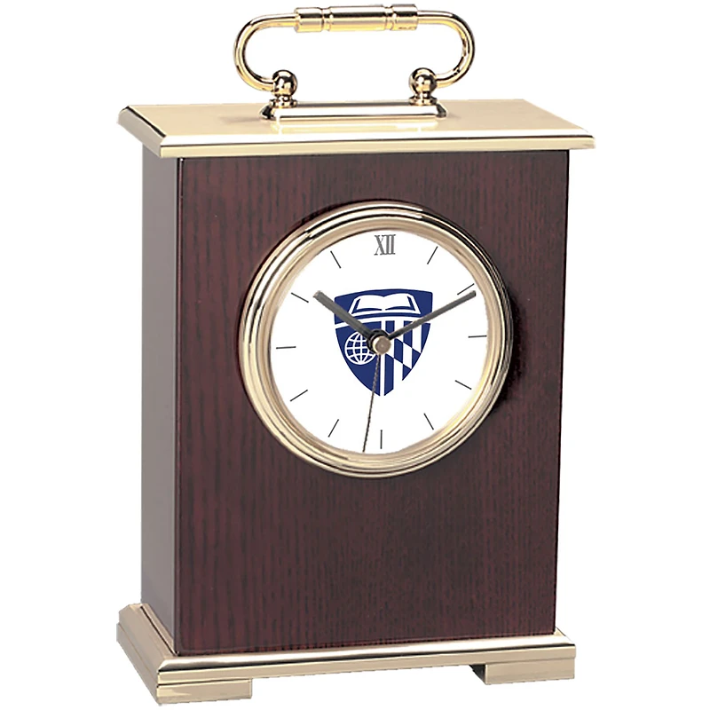 Gold Johns Hopkins Blue Jays Carriage Clock