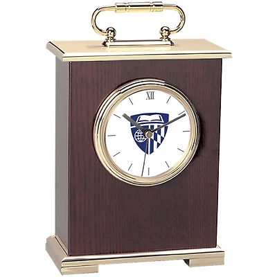 Gold Johns Hopkins Blue Jays Carriage Clock
