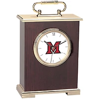 Gold Miami University RedHawks Carriage Clock