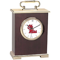 Gold Ole Miss Rebels Carriage Clock