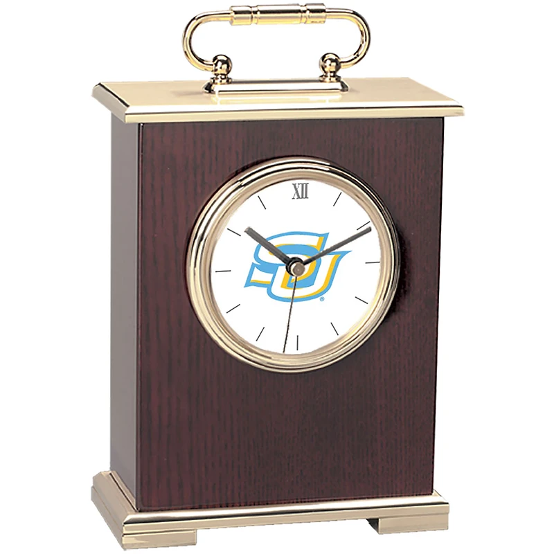 Gold Southern University Jaguars Carriage Clock
