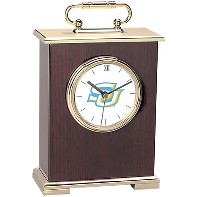 Gold Southern University Jaguars Carriage Clock