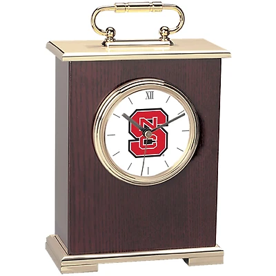 Gold NC State Wolfpack Carriage Clock