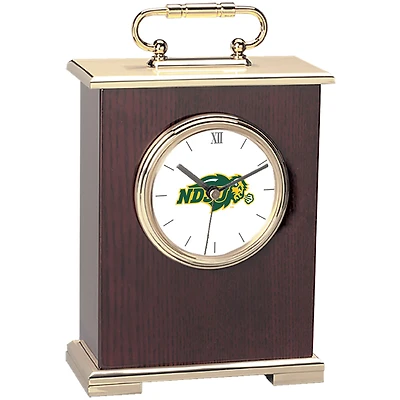 Gold NDSU Bison Carriage Clock