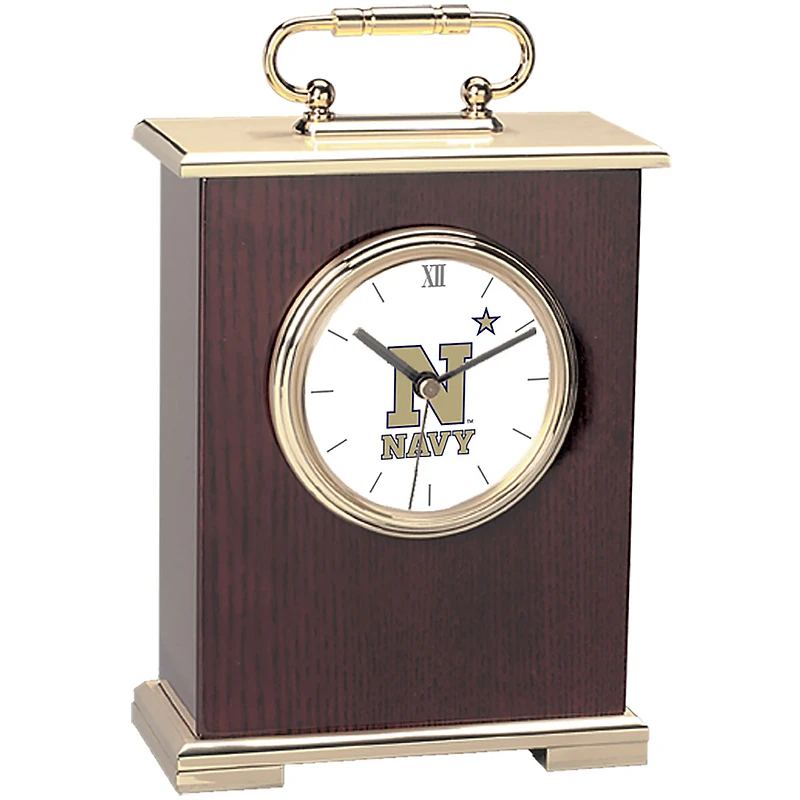 Gold Navy Midshipmen Carriage Clock