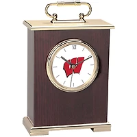Gold Wisconsin Badgers Carriage Clock