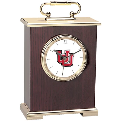 Gold Utah Utes Carriage Clock