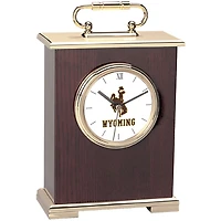 Gold Wyoming Cowboys Carriage Clock