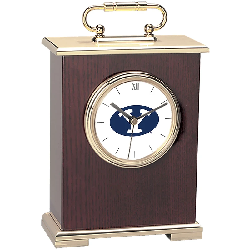 Gold BYU Cougars Carriage Clock