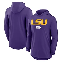 Men's Nike Purple LSU Tigers Primetime Tri-Blend Dri-FIT Long Sleeve Hoodie T-Shirt