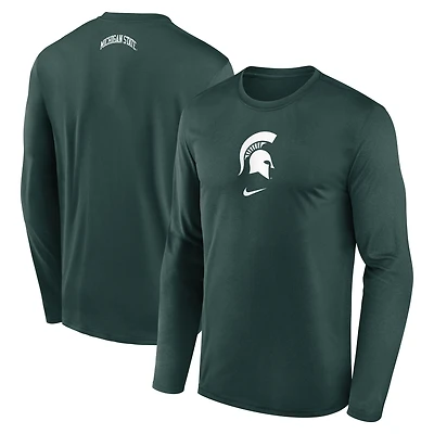 Men's Nike Green Michigan State Spartans On-Court Basketball Shootaround Dri-FIT Long Sleeve T-Shirt