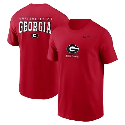 Men's Nike Red Georgia Bulldogs 2-Hit T-Shirt