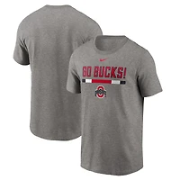 Men's Nike Heather Gray Ohio State Buckeyes DNA Lockup T-Shirt