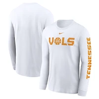 Men's Nike  White Tennessee Volunteers Basketball Icon Two-Hit Long Sleeve T-Shirt