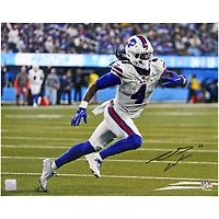 James Cook Buffalo Bills Autographed 16" x 20" Running with the Ball Photograph