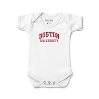 Newborn & Infant Chad Jake White Boston University Wordmark Logo Bodysuit