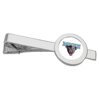 Silver Maine Black Bears Tie Bar