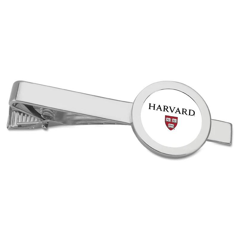 Silver Harvard Crimson Tie Bar