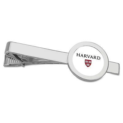Silver Harvard Crimson Tie Bar