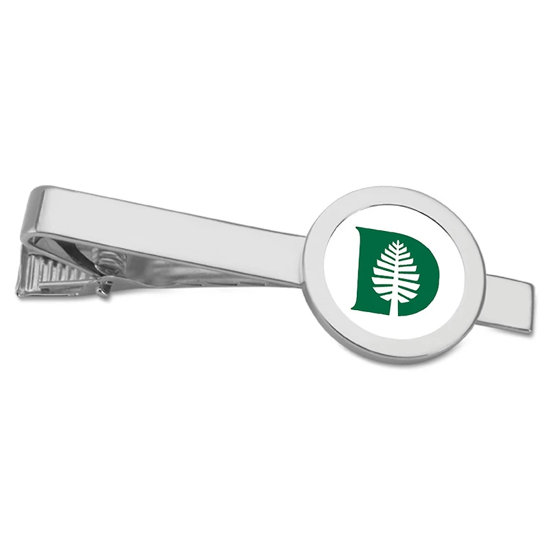 Silver Dartmouth Big Green Tie Bar