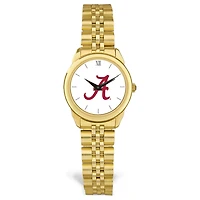 Women's Gold Alabama Crimson Tide Rolled Link Watch
