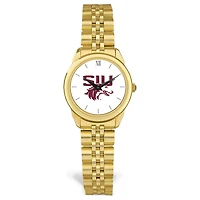 Women's Gold Southern Illinois Salukis Rolled Link Watch