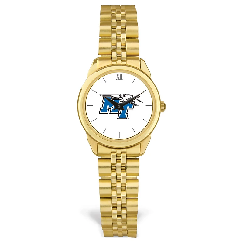 Women's Gold MTSU Blue Raiders Rolled Link Watch