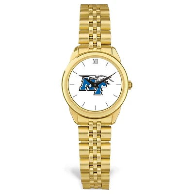 Women's Gold MTSU Blue Raiders Rolled Link Watch