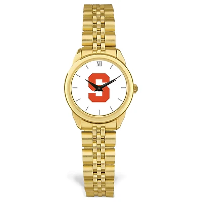 Women's Gold Syracuse Orange Rolled Link Watch