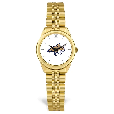 Women's Gold Montana State Bobcats Rolled Link Watch