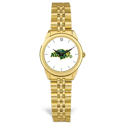 Women's Gold NDSU Bison Rolled Link Watch