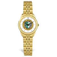 Women's Gold Xavier University of Louisiana Gold Rush Rolled Link Watch